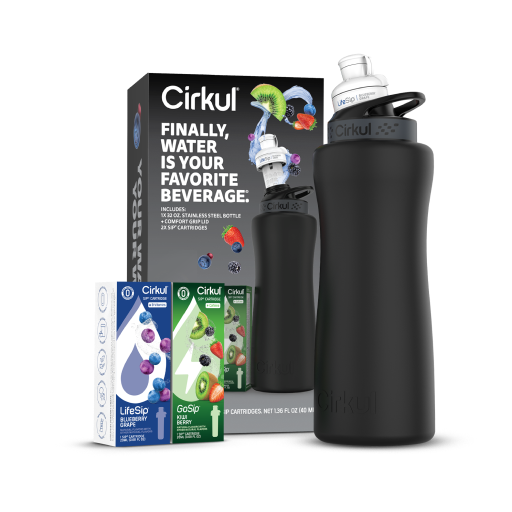 32oz. Matte Black Stainless Steel Bottle Starter Kit A1